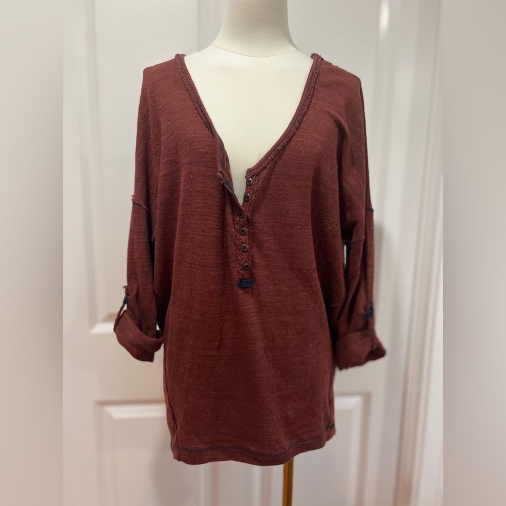 We The Free Rust Red Button-Up Top - image 2